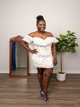 Scarlett 3D Dress in White/Multi