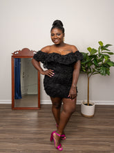 Scarlett 3D Floral Dress in Black