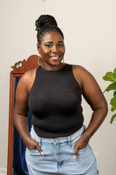 Chique Sleeveless High Neck Bodysuit