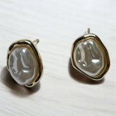 Irregular Pearl Stud Earrings