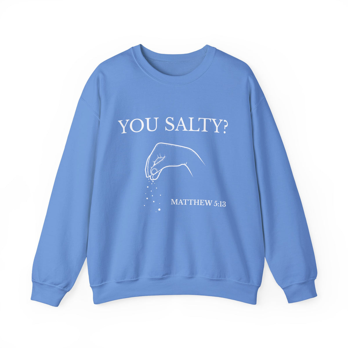 You Salty? Matthew 5:13 Sweatshirt (White Text)