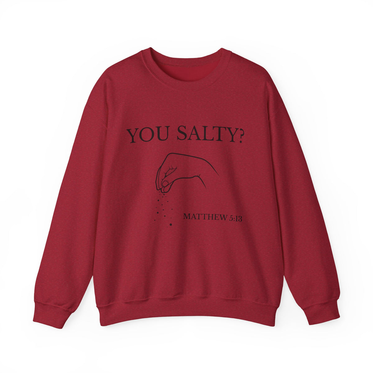 You Salty? Matthew 5:13 Sweatshirt (BlkText)