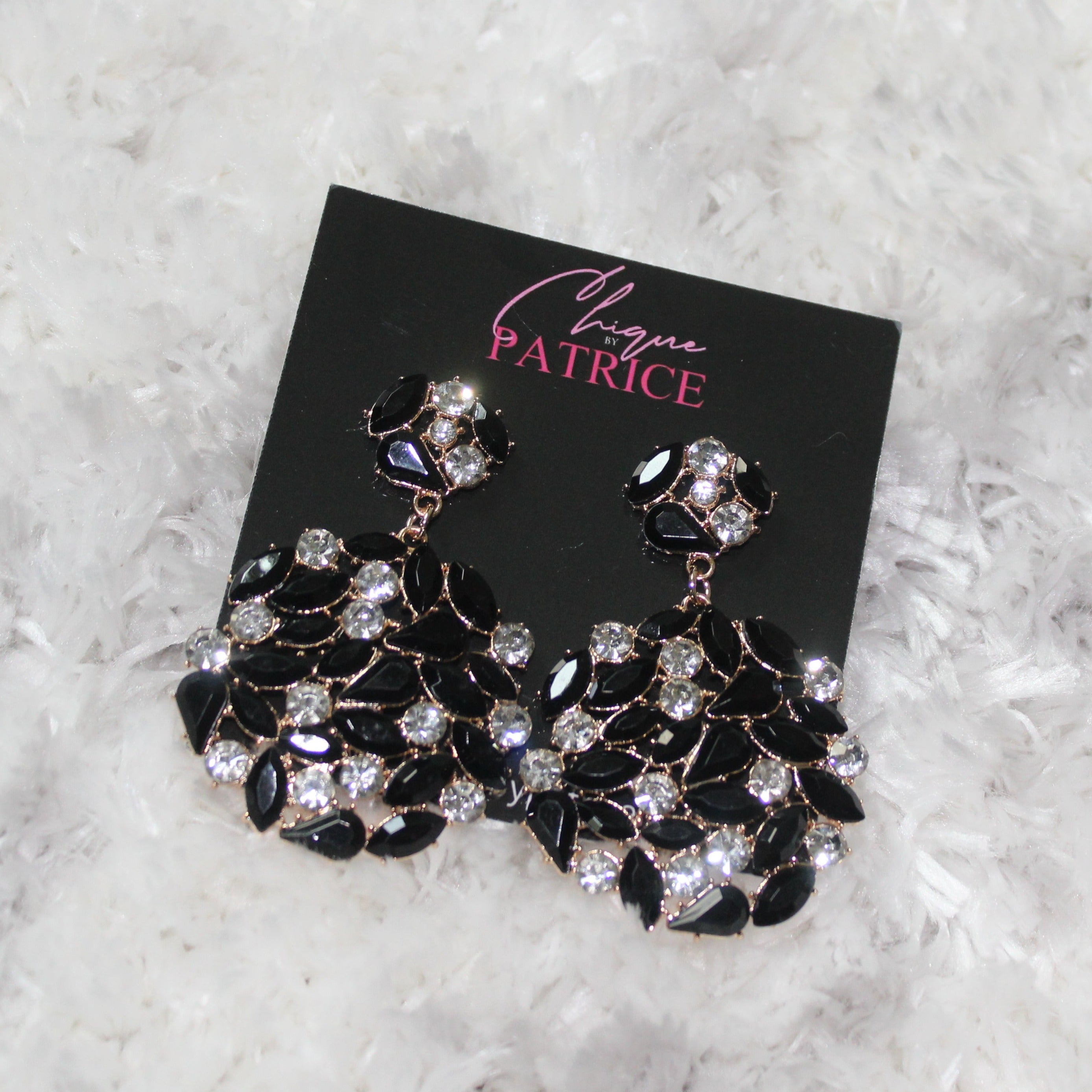Glamorous Round Rhinestone Earrings